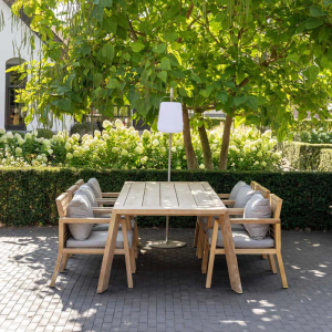 Conjunto de jardín Italia - Teca con 6 sillas